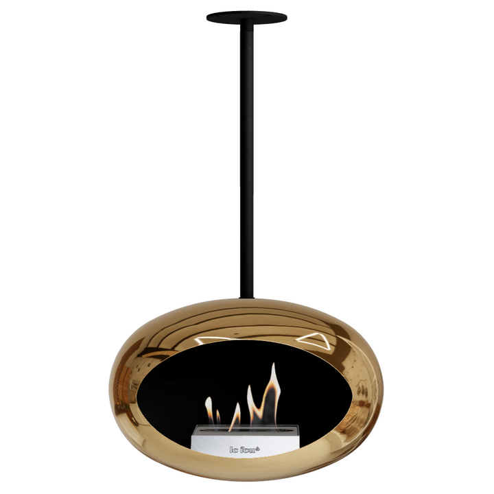 Bioethanol Deckenkamin - Le Feu DOME SKY SW/CHROME GOLD/RVS