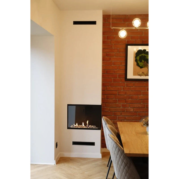 Bioethanol Eck Einbaukamin 60cm rechts Esszimmer Trockenbau Einbau Ethanolkamin Kamin Eckofen