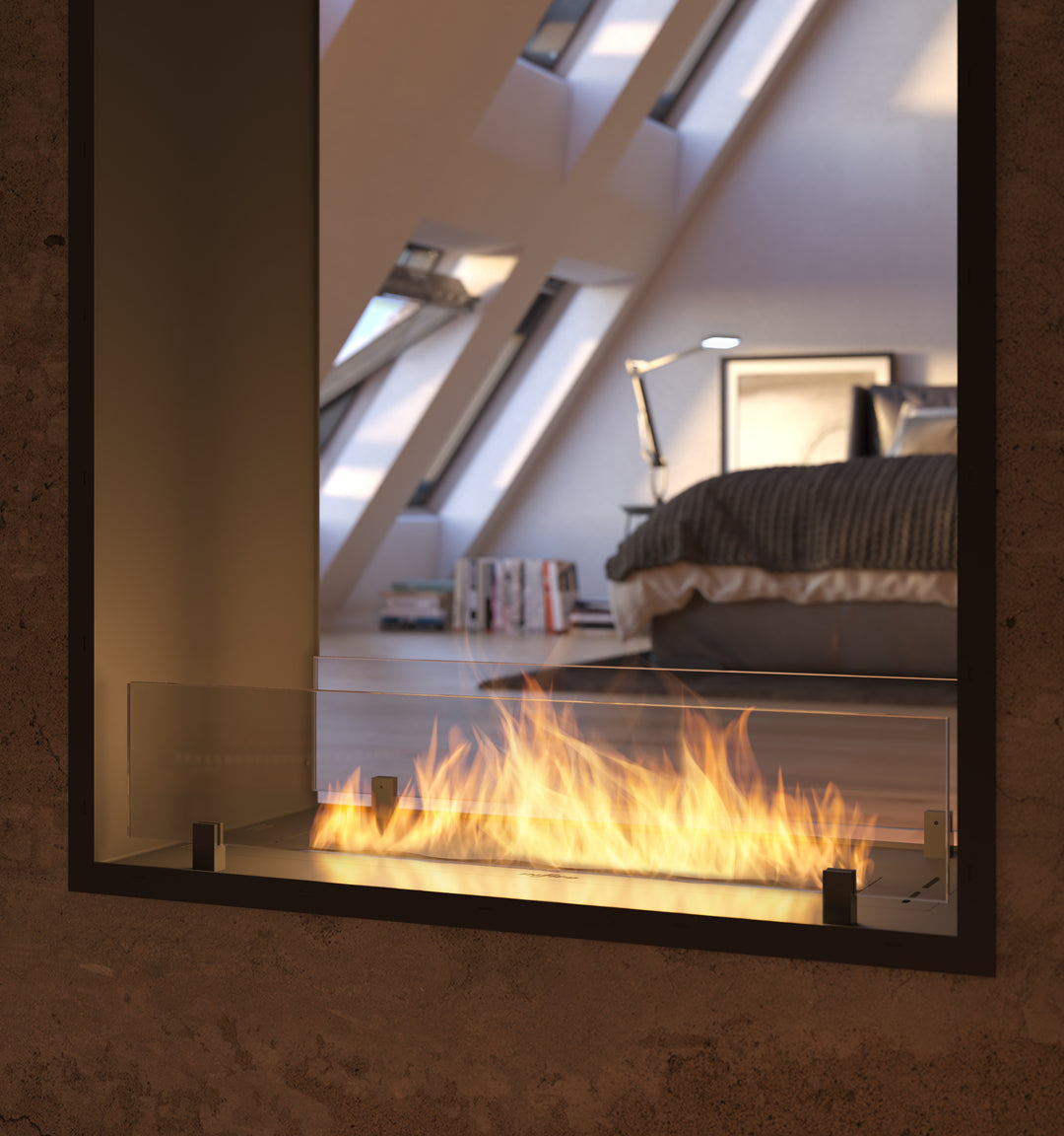 bioethanol-einbau-kamin-ofen-zweiseitig-vertikal-raumteiler-2side-vert-140-infire-slimfire-trockenbau-raumtrenner-schlafzimmer-nahaufnahme