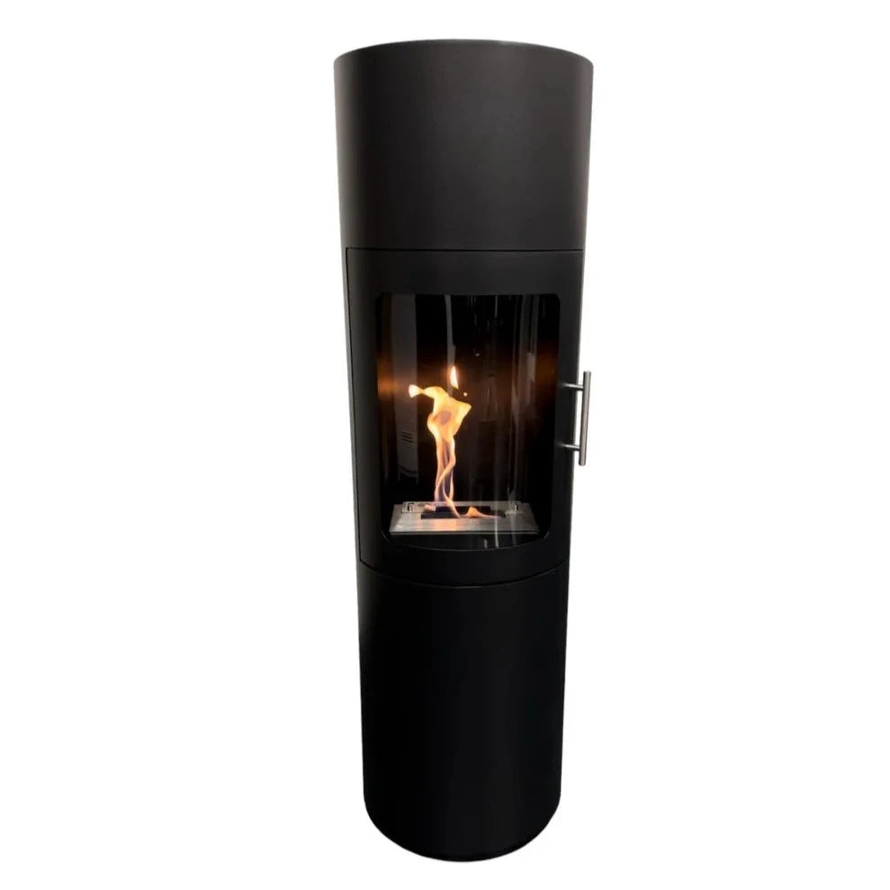 bioethanol-standkamin-odemira-bodenkamin-rund-schwarz-glastuer-mit-flammen