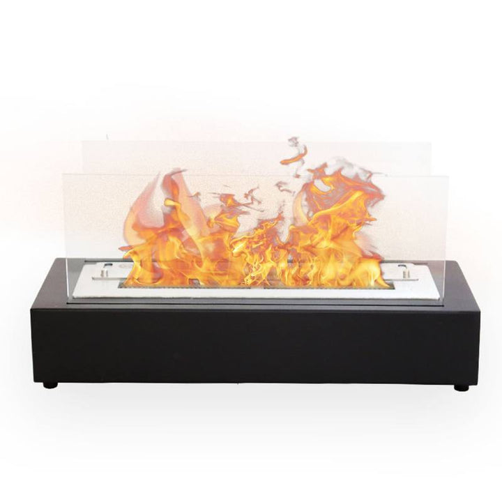 bioethanol-tischkamin-ethanol-tischfeuer-kobe-xl-50cm-schwarz-transparent-mit-glas-mit-flammen-frontsicht