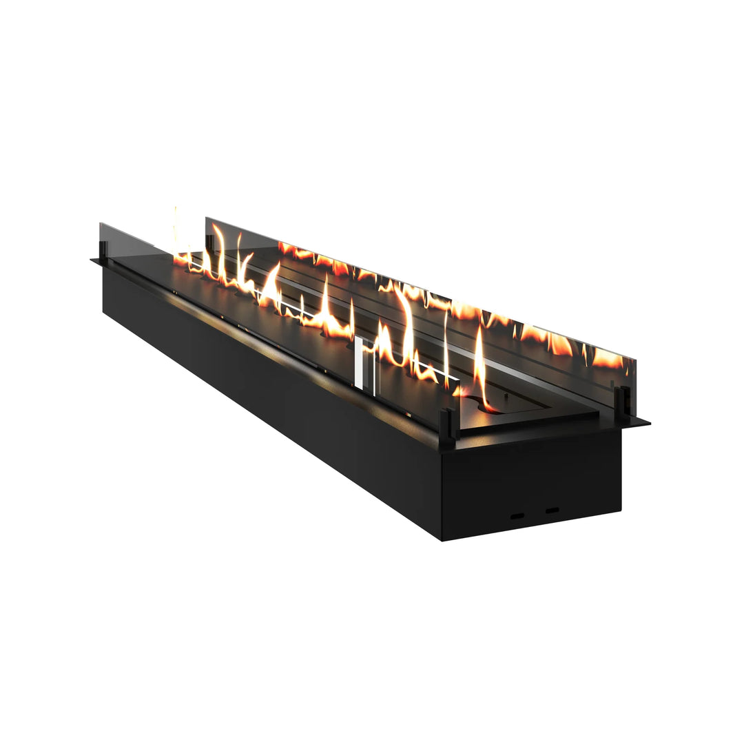 Bioethanol Einbau Brenner Einsatz Ethanol Einbau Kassette SOLO 160cm mit Glas von Wild Flame