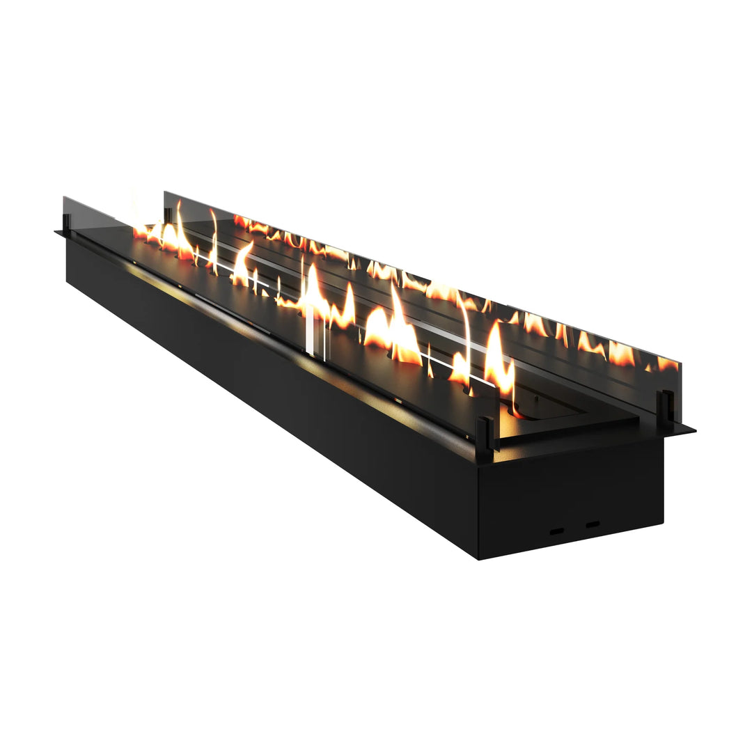 Bioethanol Einbau Brenner Einsatz Ethanol Einbau Kassette SOLO 180cm mit Glas von Wild Flame