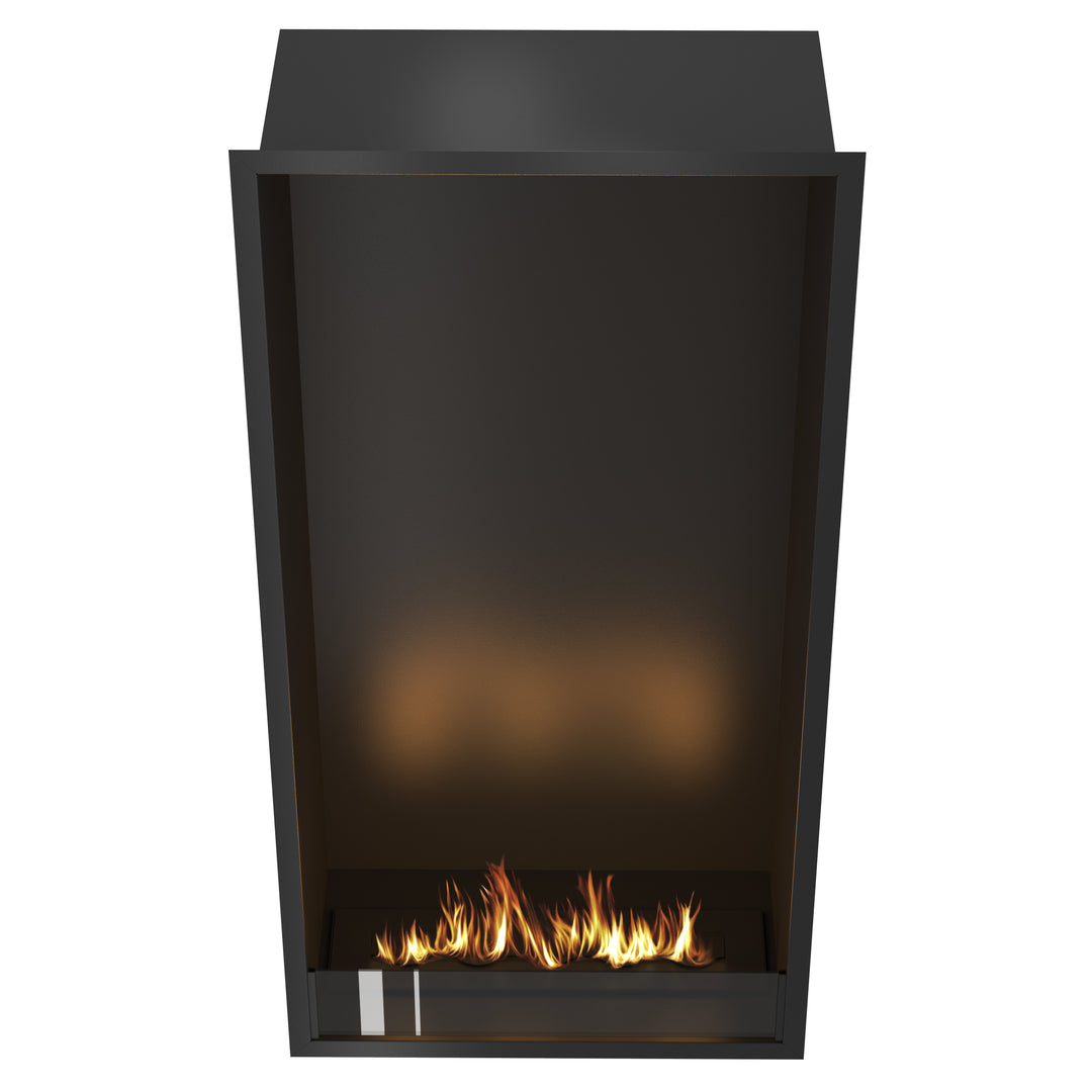 Bioethanol Einbau Kamin Ofen SELECTED Vertikal 70x140x35cm Frontal von Wild Flame