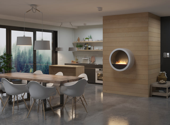 Bioethanol Wandkamin - InCycle Weiß